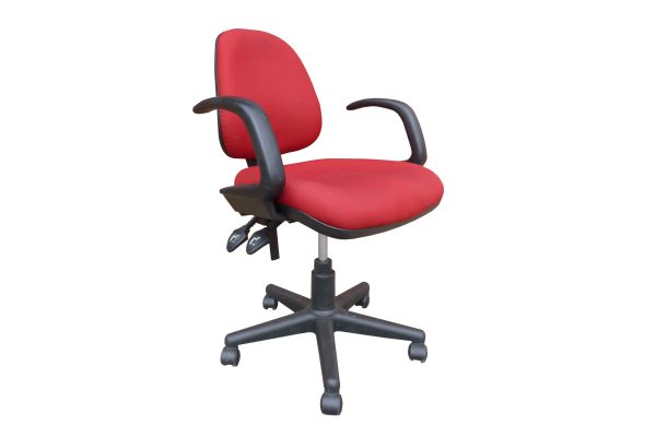 Red Clerical Chair with Arms
