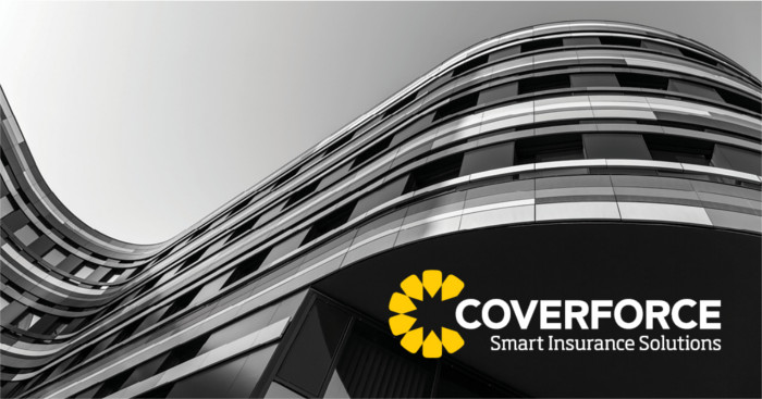 Coverforce building and logo