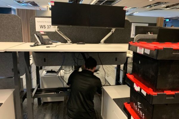 Moving office computers